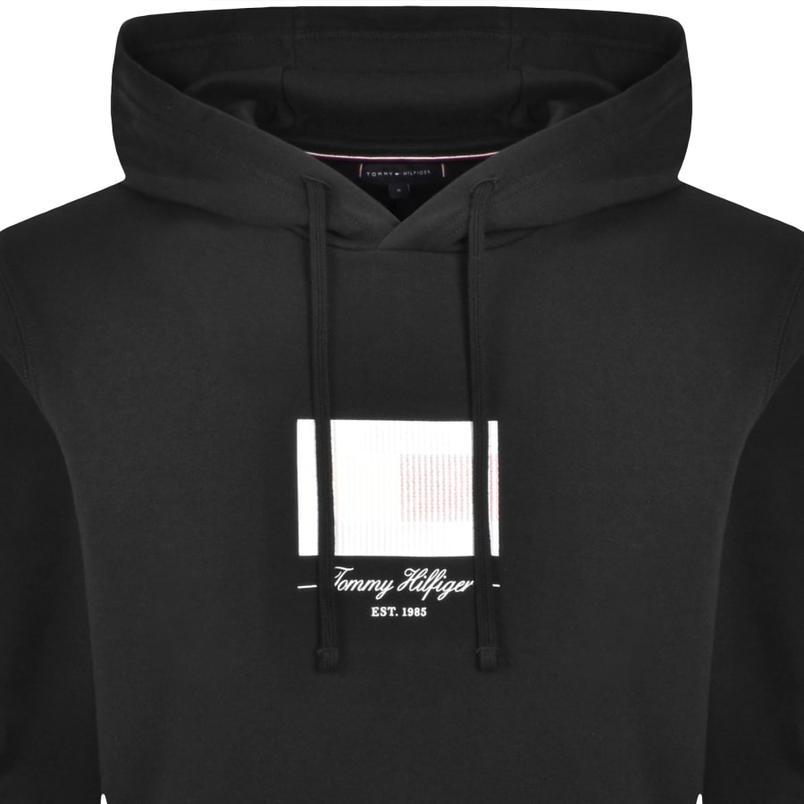 Image number 2 for Tommy Hilfiger Flag Hoodie Black