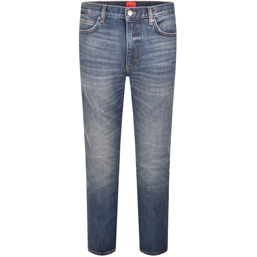 Image number 2 for HUGO 734 Extra Slim Jeans Mid Wash Blue