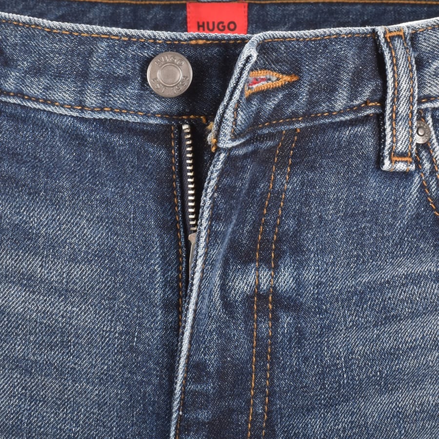Image number 5 for HUGO 734 Extra Slim Jeans Mid Wash Blue