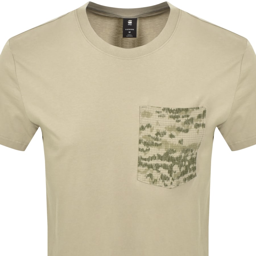 Image number 2 for G-Star Camo Pocket Logo T Shirt Khaki