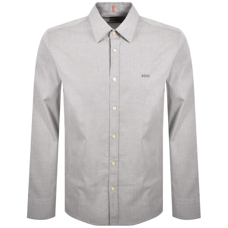 Image number 1 for BOSS Relegant 6 Regular Fit Shirt Grey