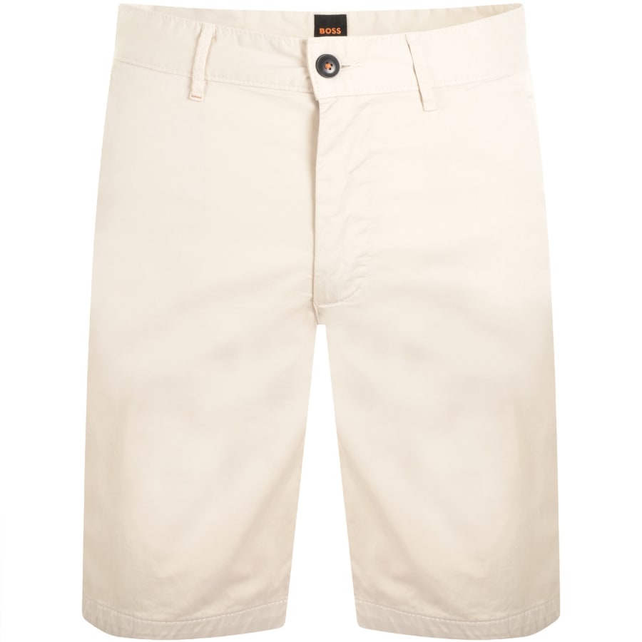 Image number 1 for BOSS Chino Slim Shorts Cream