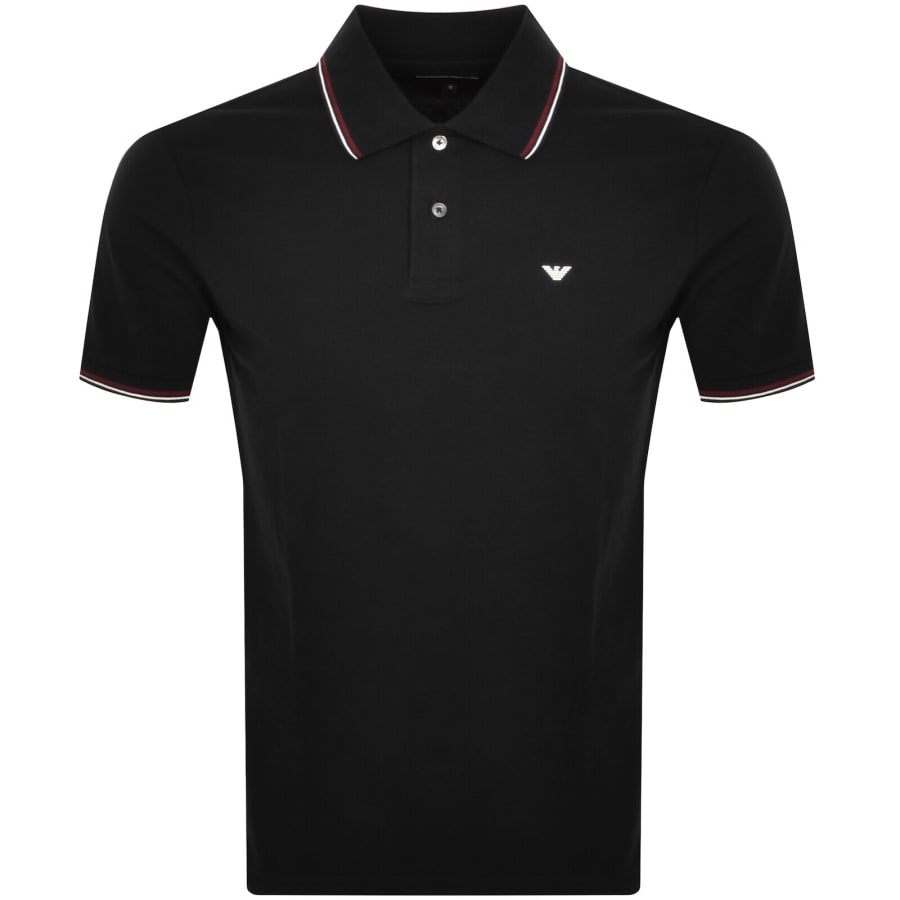 Image number 1 for Emporio Armani Short Sleeved Polo T Shirt Black