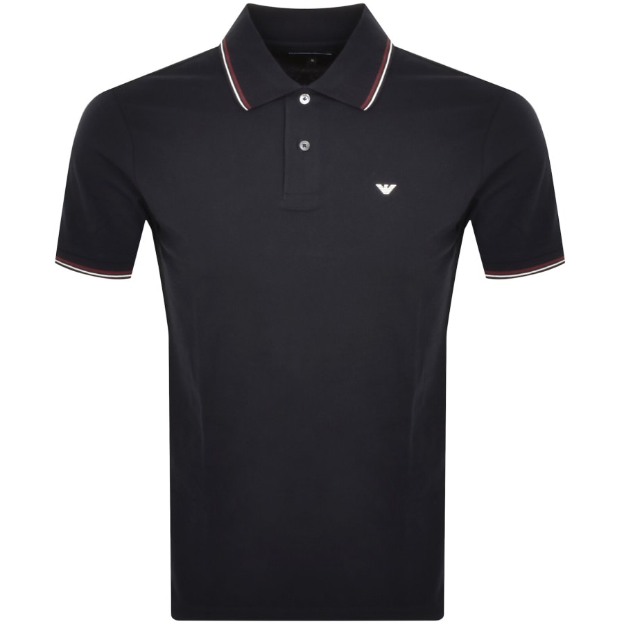 Image number 1 for Emporio Armani Short Sleeved Polo T Shirt Navy