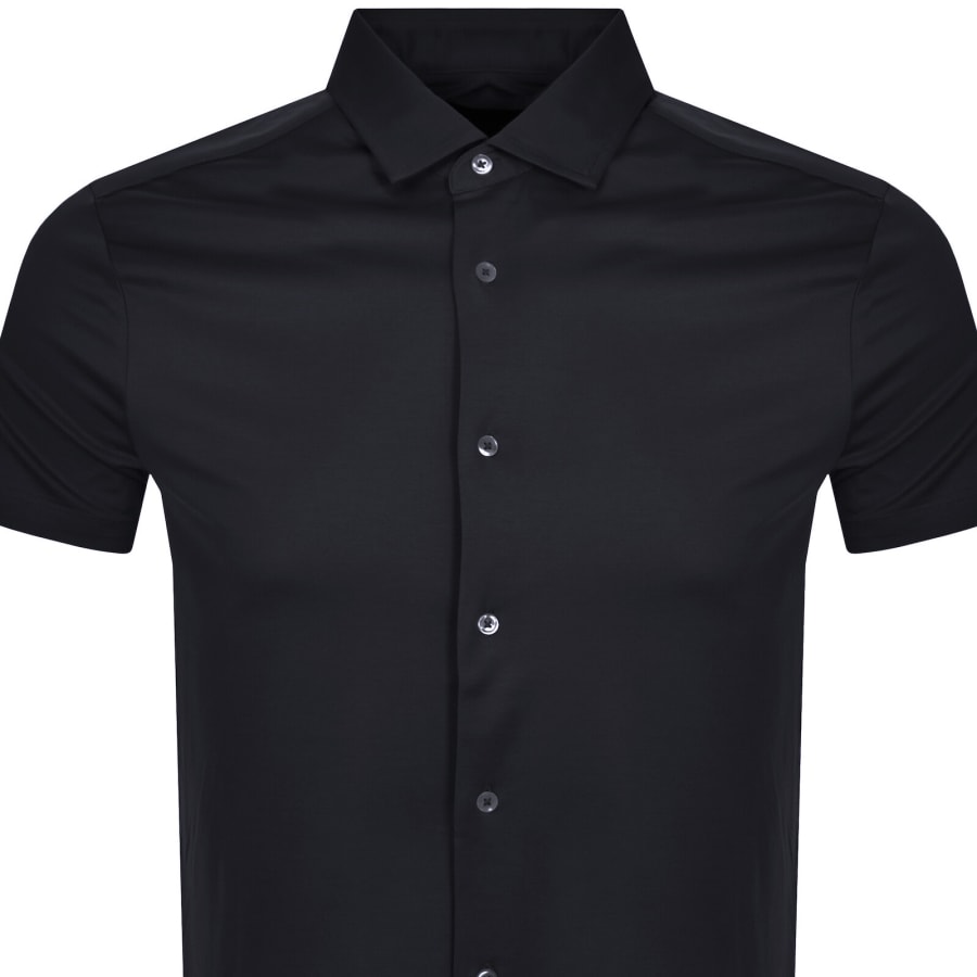 Image number 2 for Emporio Armani Short Sleeved Jersey Shirt Navy