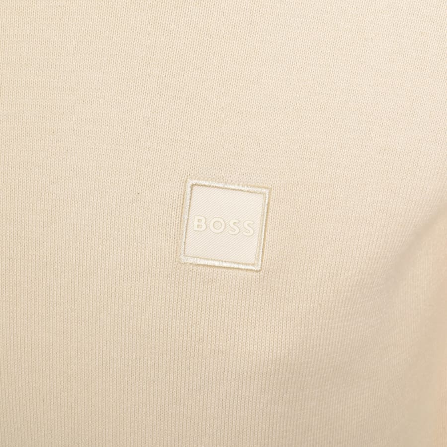 Image number 3 for BOSS Kanovano Knit Jumper Cream