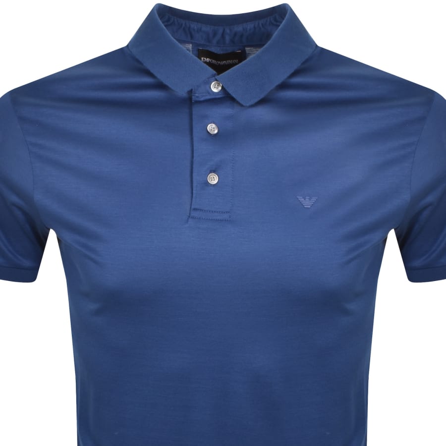 Image number 2 for Emporio Armani Short Sleeved Polo T Shirt Blue