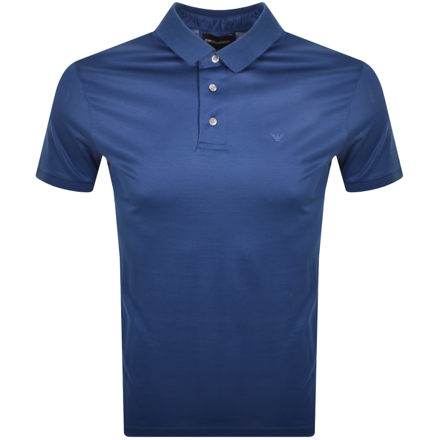 Image number 1 for Emporio Armani Short Sleeved Polo T Shirt Blue