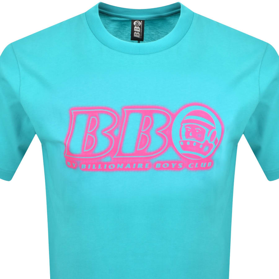 Image number 2 for Billionaire Boys Club Neon Logo T Shirt Aqua