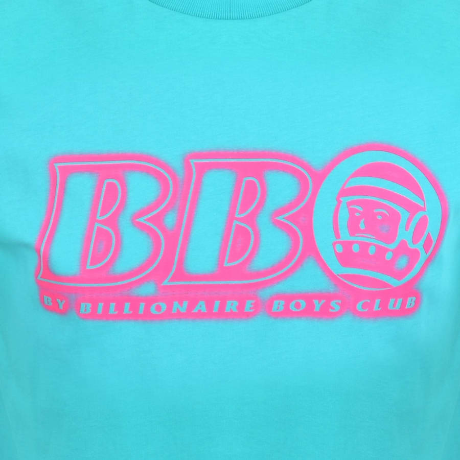 Image number 3 for Billionaire Boys Club Neon Logo T Shirt Aqua