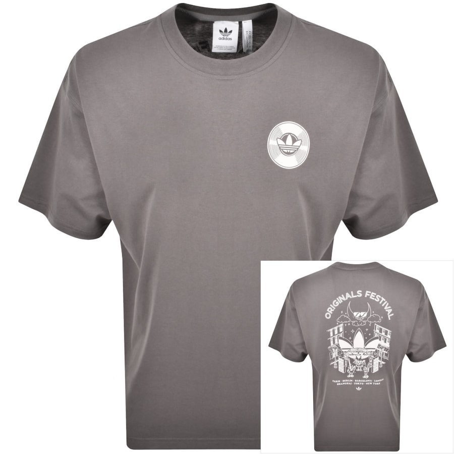 Image number 1 for adidas Originals Street Band Graphic T Shirt Brown