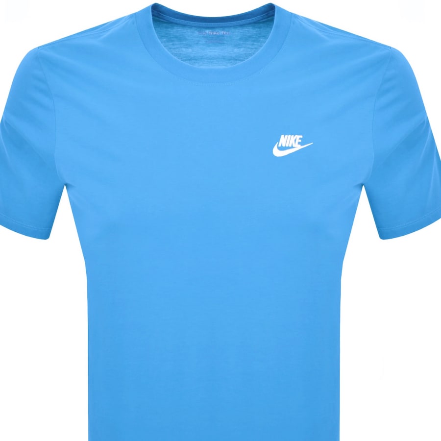 Image number 2 for Nike Crew Neck Club T Shirt Blue