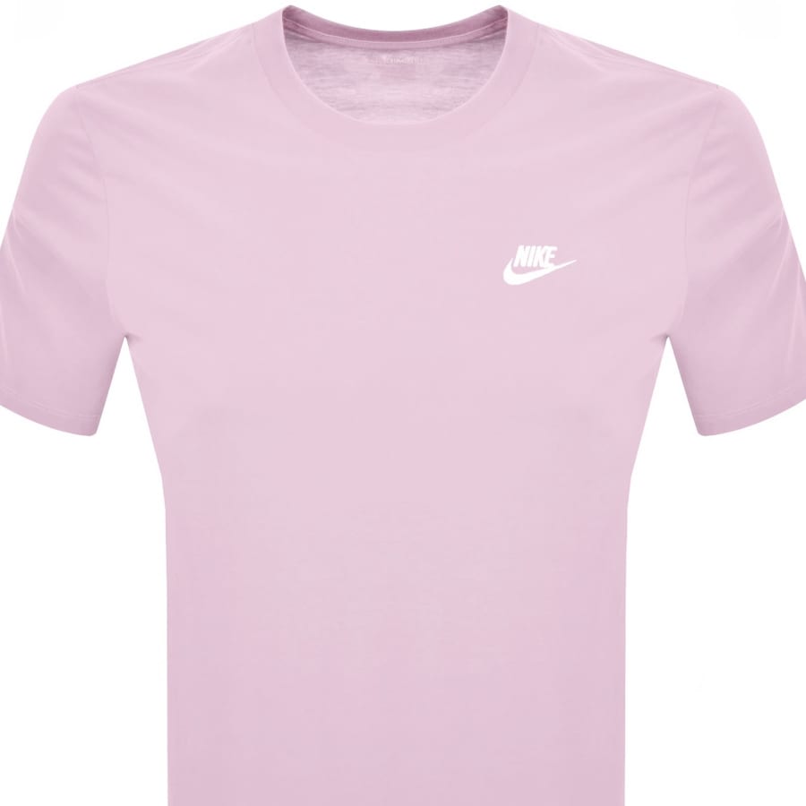 Image number 2 for Nike Crew Neck Club T Shirt Pink