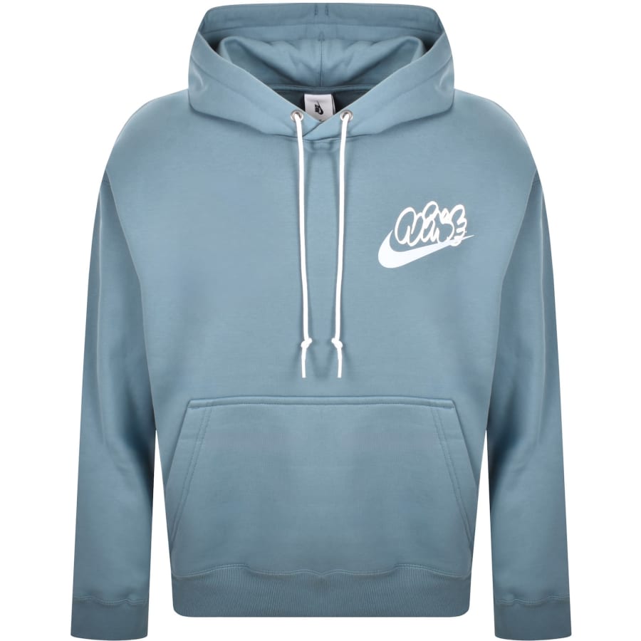 Image number 2 for Nike Solo Swoosh Hoodie Smokey Blue