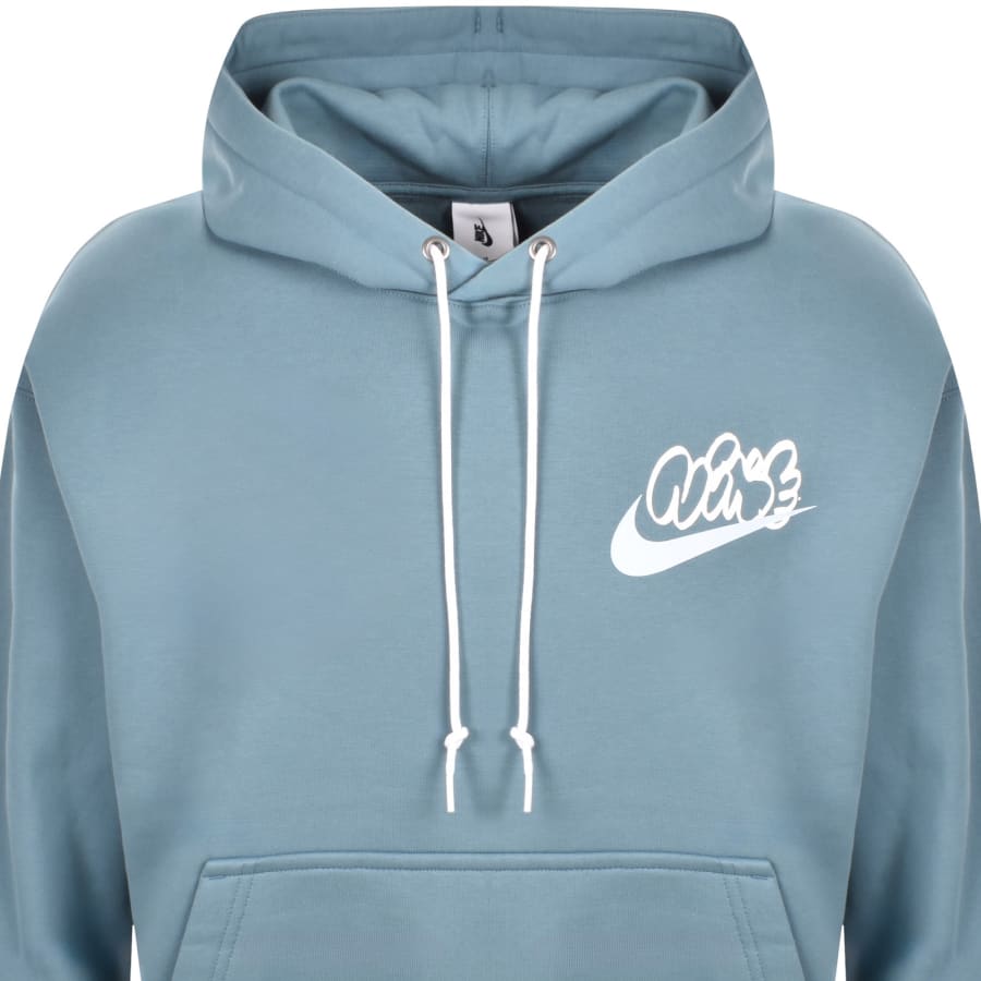 Image number 3 for Nike Solo Swoosh Hoodie Smokey Blue