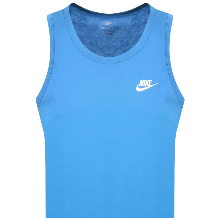 Image number 2 for Nike Club Logo Vest T Shirt Blue