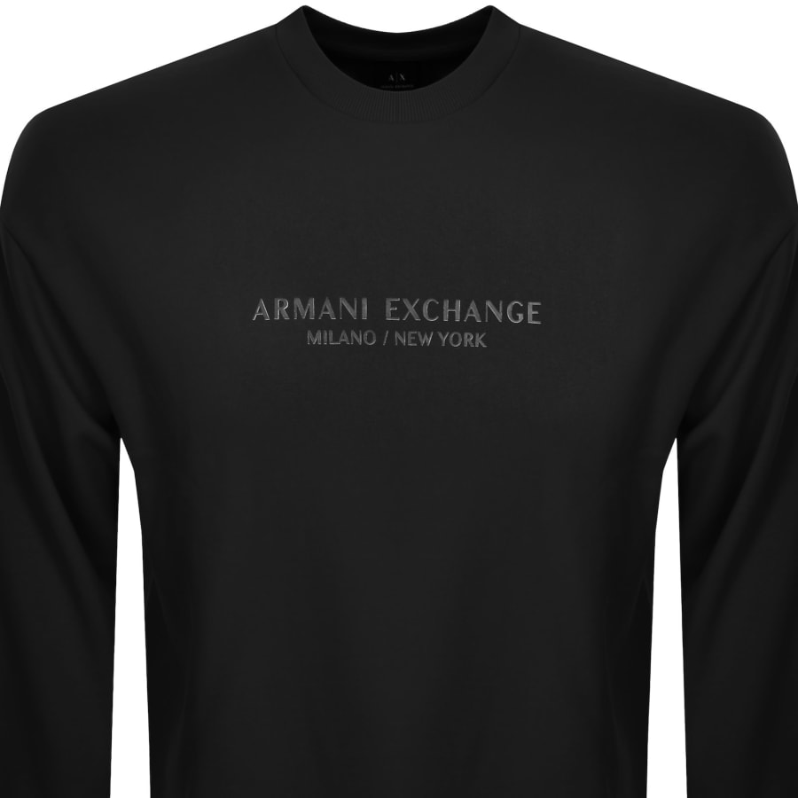 Image number 2 for Armani Exchange Logo Sweatshirt Black
