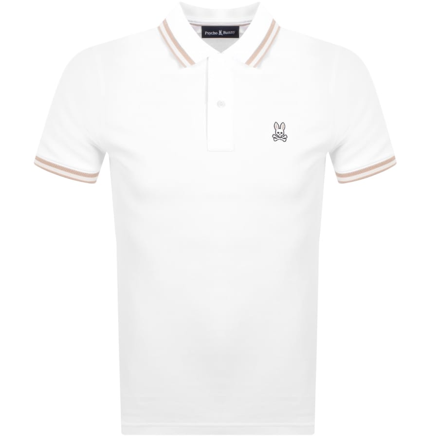 Image number 1 for Psycho Bunny Nolan Pique Polo T Shirt White