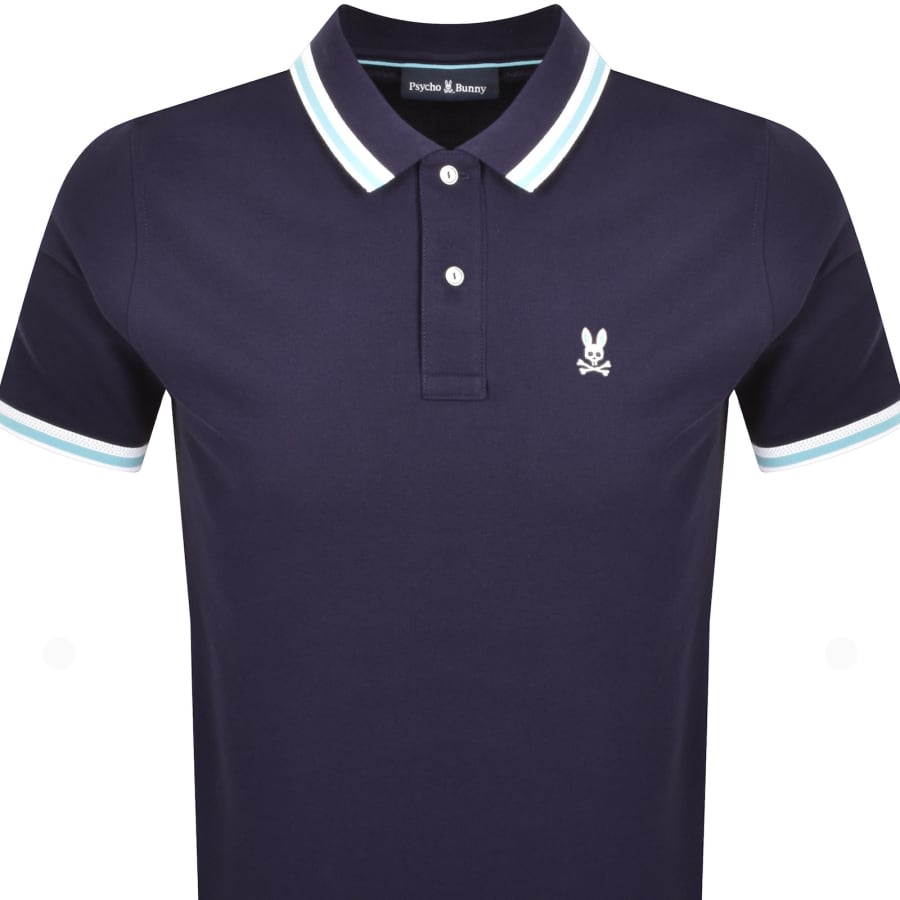 Image number 2 for Psycho Bunny Nolan Pique Polo T Shirt Navy