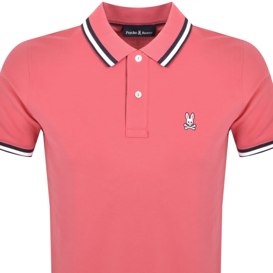 Image number 2 for Psycho Bunny Nolan Pique Polo T Shirt Rubi Quartz