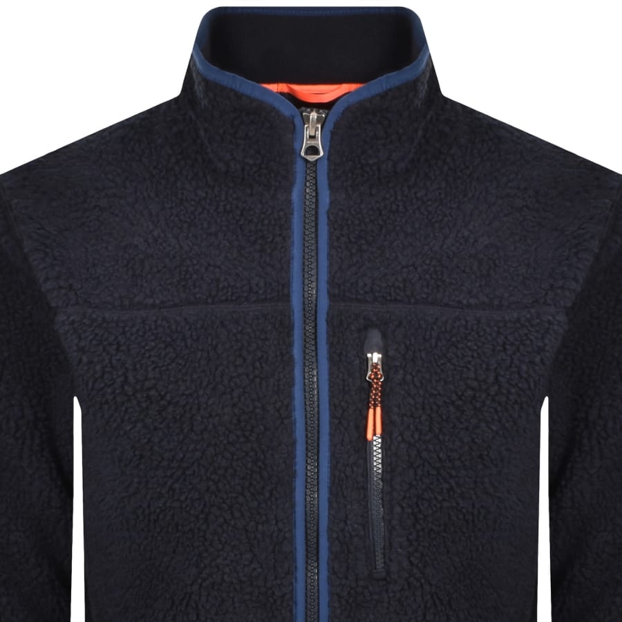 Image number 2 for Superdry Fleece Jacket Eclipse Navy