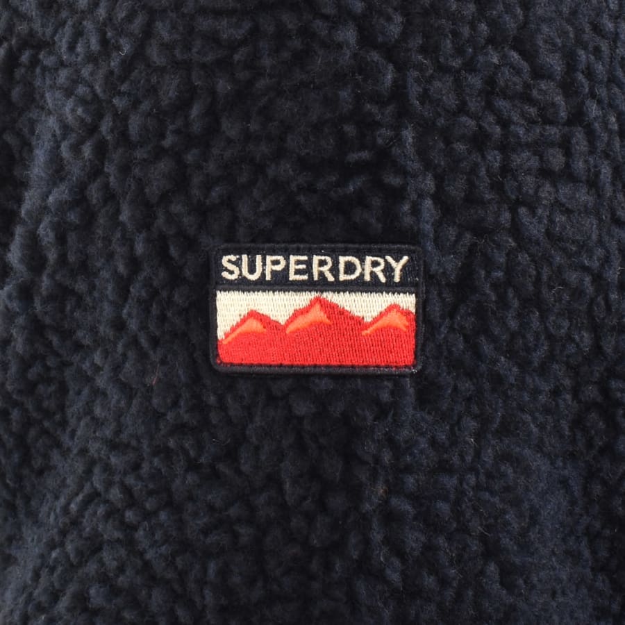 Image number 3 for Superdry Fleece Jacket Eclipse Navy