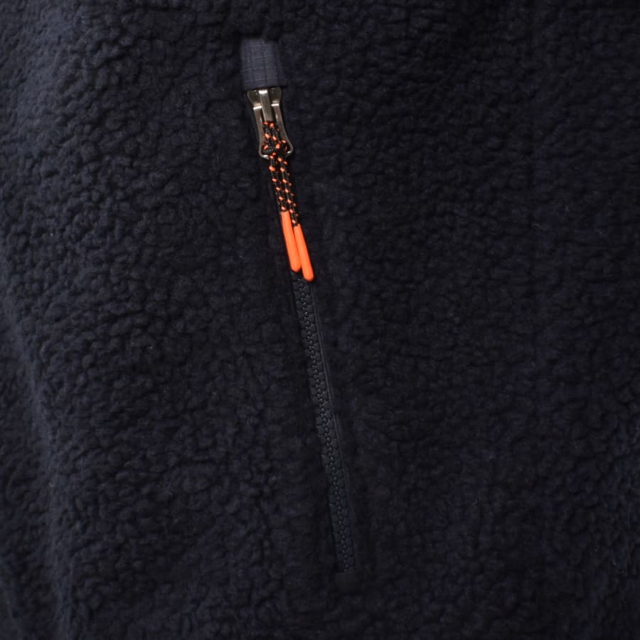 Image number 4 for Superdry Fleece Jacket Eclipse Navy