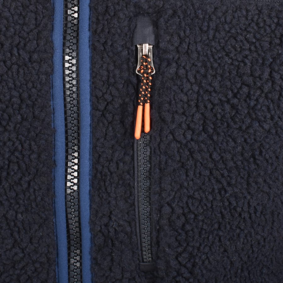 Image number 5 for Superdry Fleece Jacket Eclipse Navy