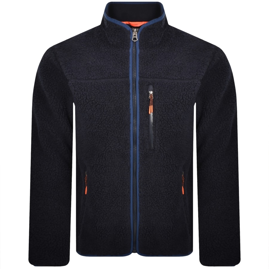 Image number 1 for Superdry Fleece Jacket Eclipse Navy