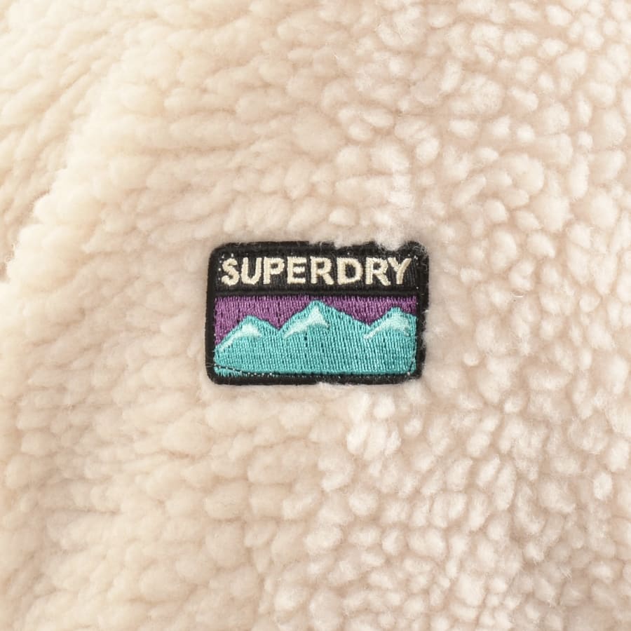 Image number 3 for Superdry Fleece Jacket Oatmeal Beige