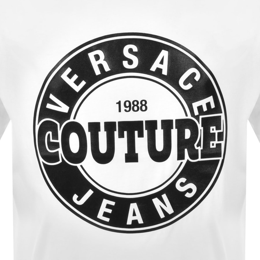 Image number 3 for Versace Jeans Couture Logo Round T Shirt White