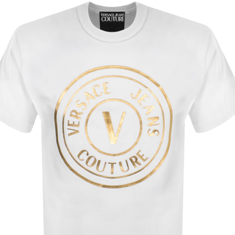 Image number 2 for Versace Jeans Couture Foil Logo T Shirt White