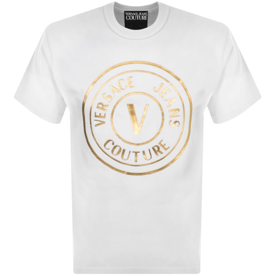 Image number 1 for Versace Jeans Couture Foil Logo T Shirt White