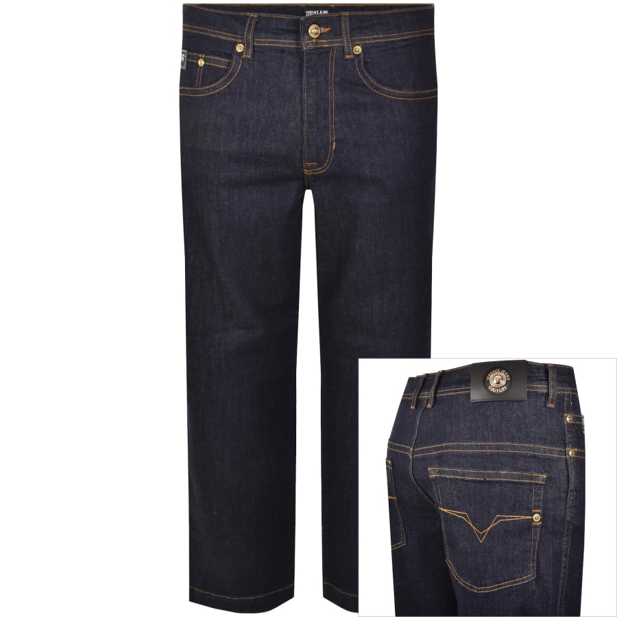 Image number 1 for Versace Jeans Couture Regular Fit Jeans Dark Blue