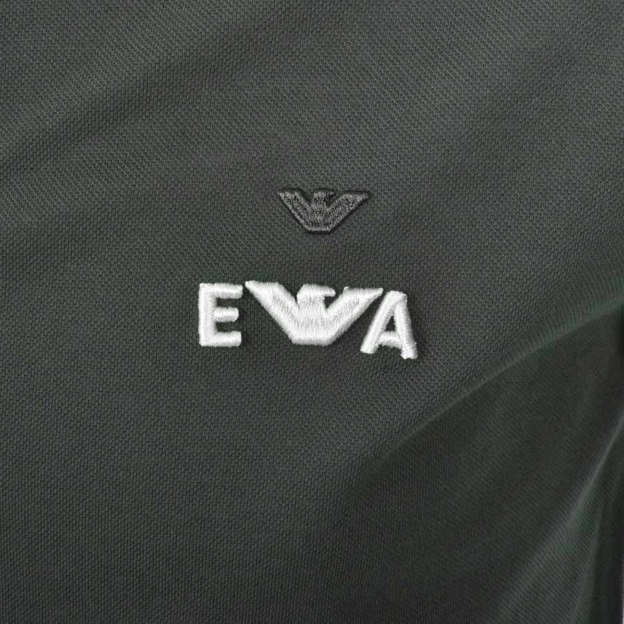 Image number 3 for Emporio Armani Tipped Polo T Shirt Black Ink Green