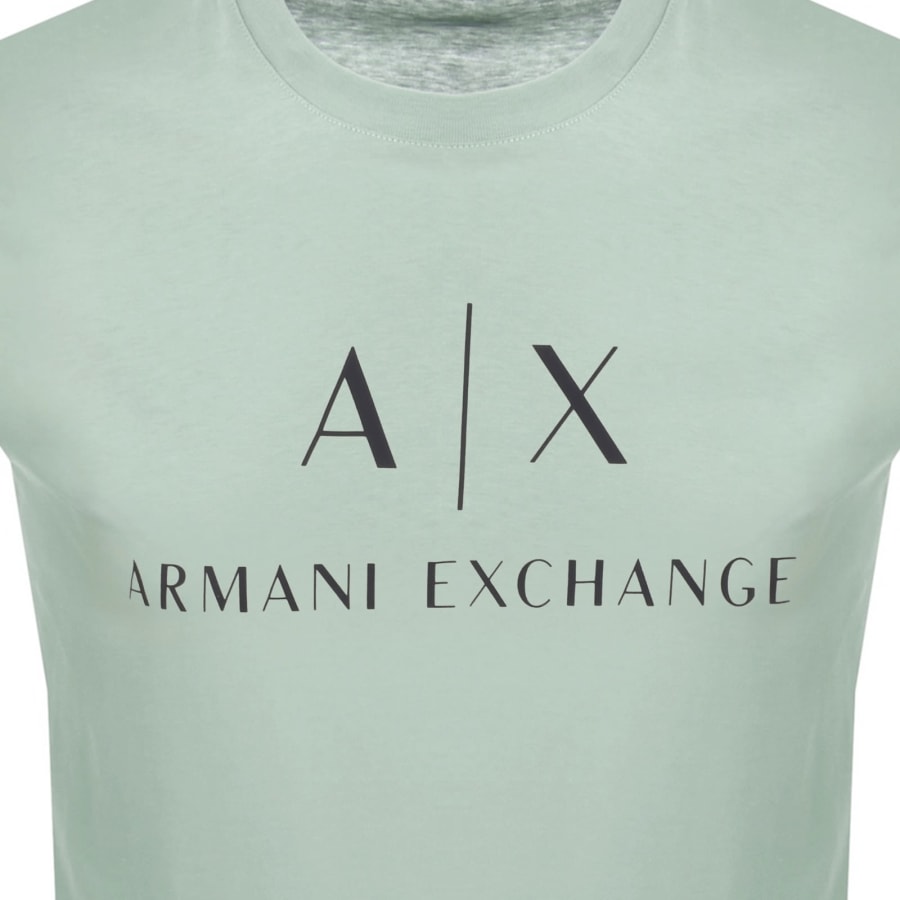 Image number 3 for Armani Exchange Crew Neck Logo T Shirt Green