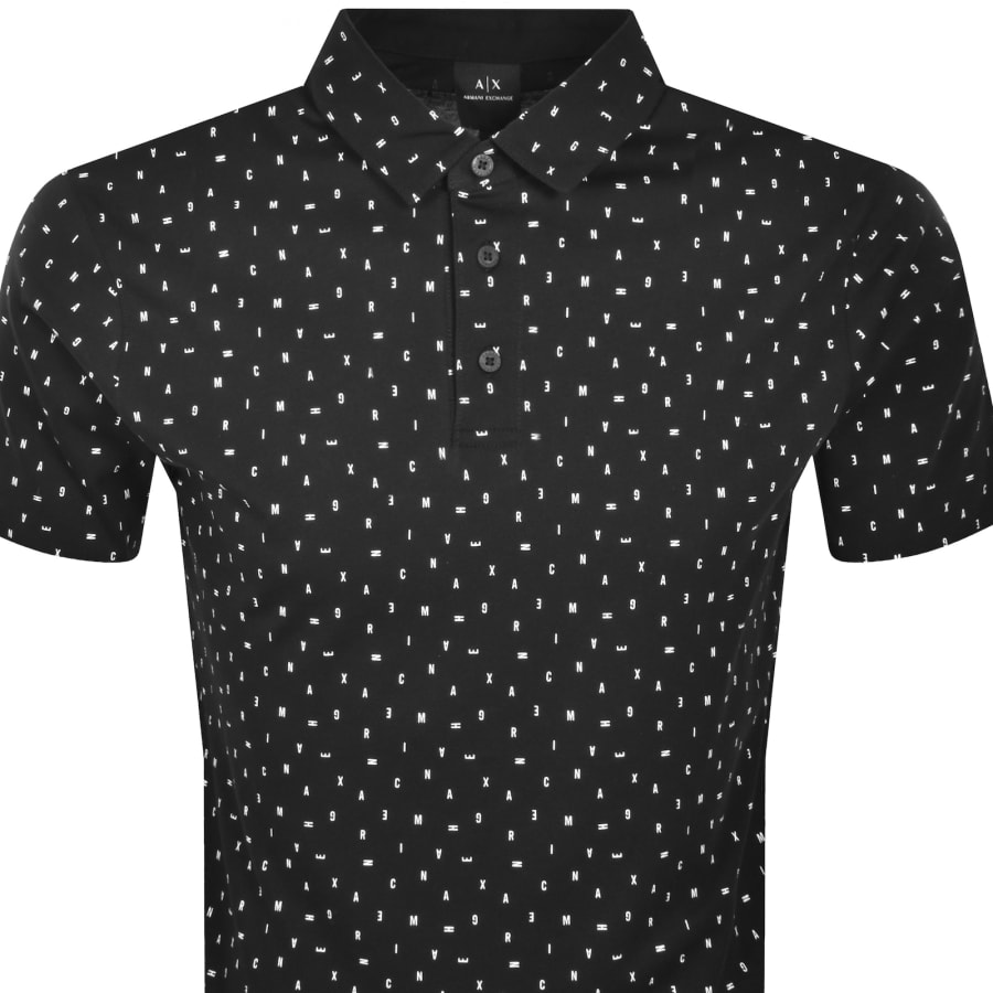 Image number 2 for Armani Exchange Polo T Shirt Black