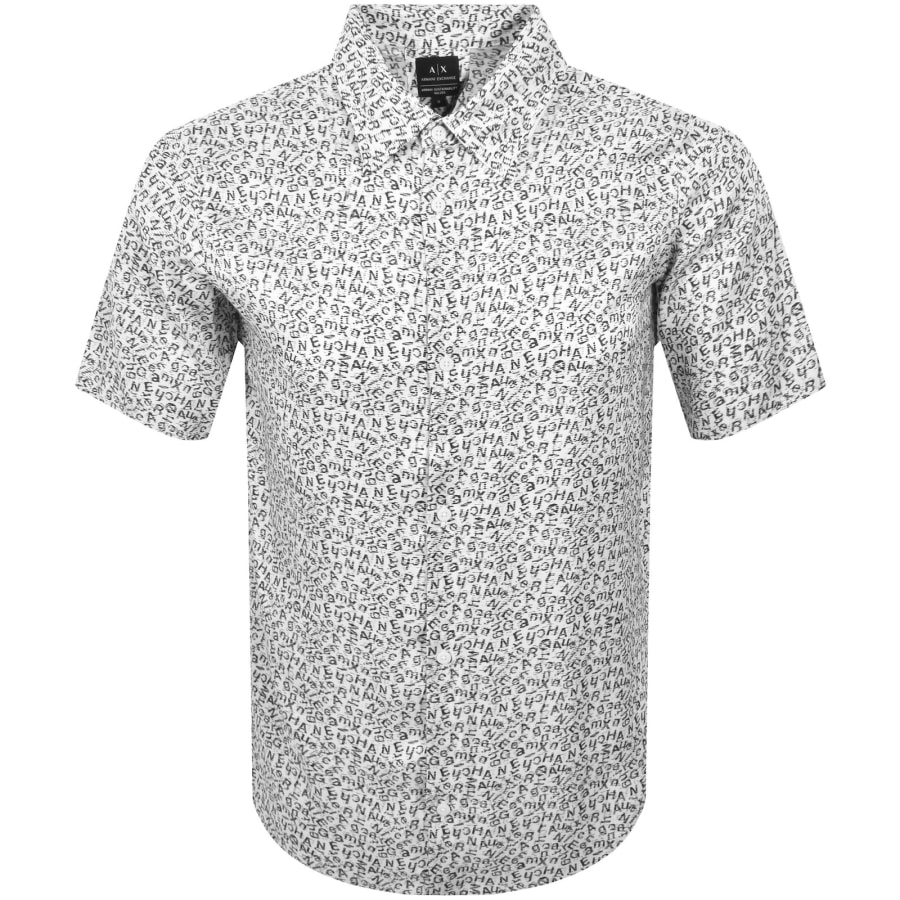 Image number 1 for Armani Exchange Short Sleeve Shirt Off White
