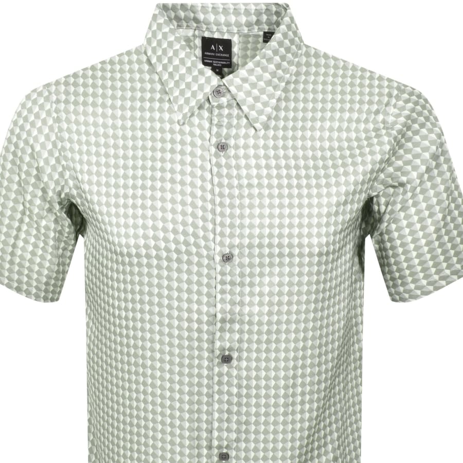 Image number 2 for Armani Exchange Short Sleeve Shirt Green