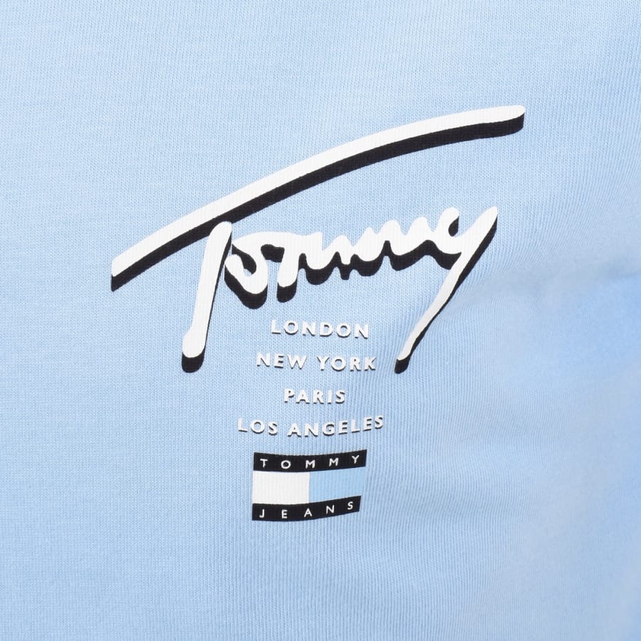 Image number 3 for Tommy Jeans Signature City T Shirt Blue