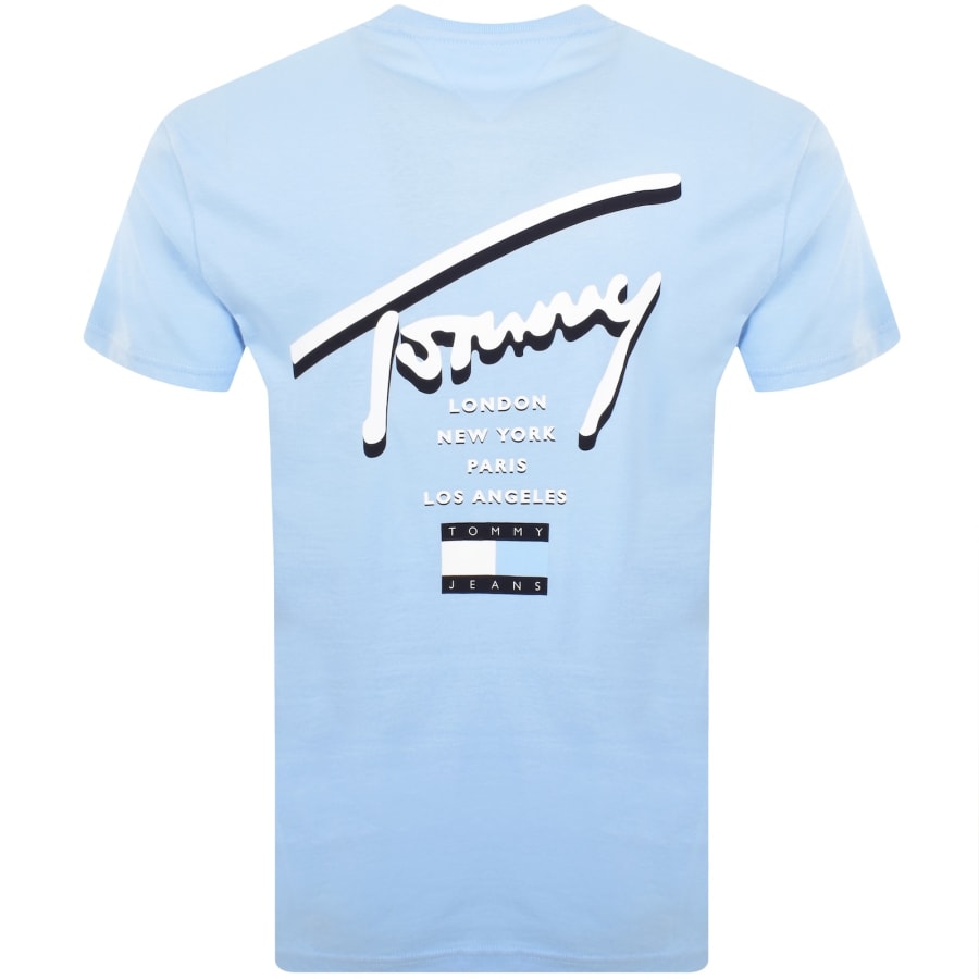 Image number 5 for Tommy Jeans Signature City T Shirt Blue