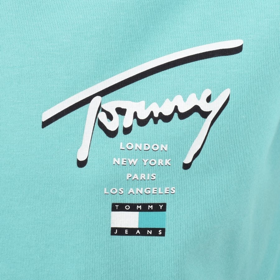 Image number 3 for Tommy Jeans Signature City T Shirt Blue