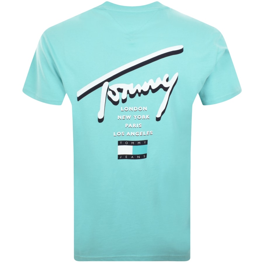 Image number 5 for Tommy Jeans Signature City T Shirt Blue