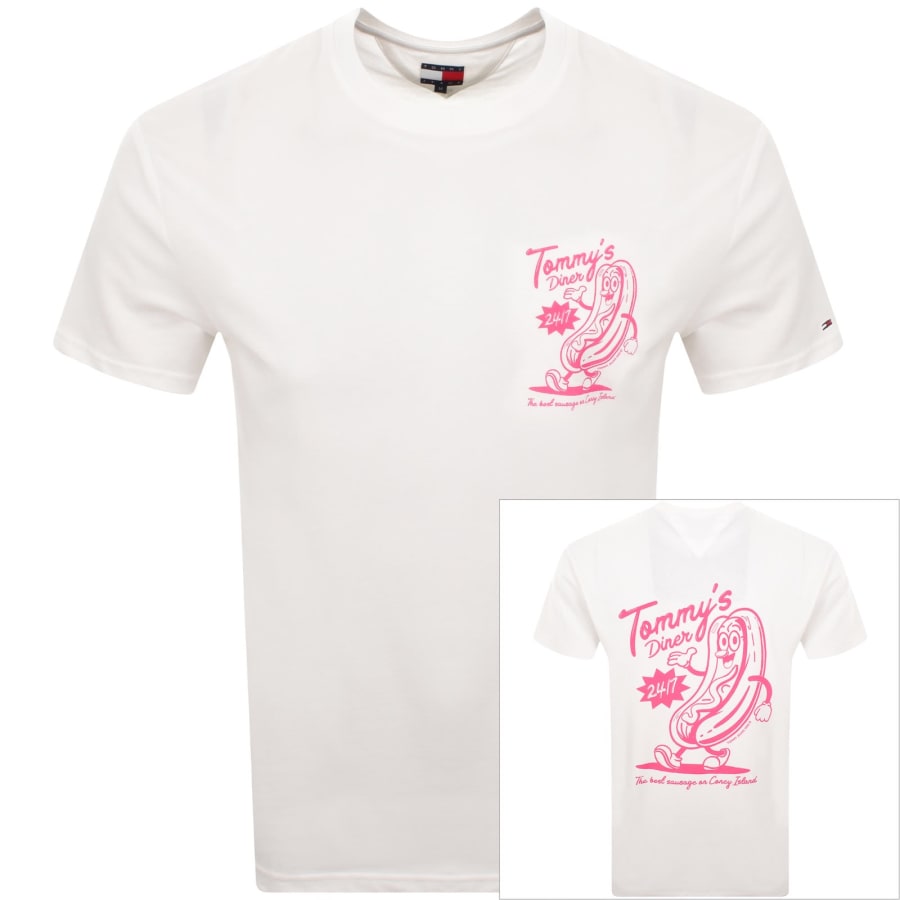 Image number 1 for Tommy Jeans Novelty Fair T Shirt White