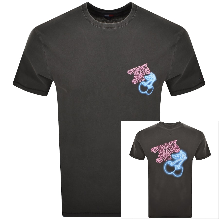 Image number 1 for Tommy Jeans Novelty Fair T Shirt Grey