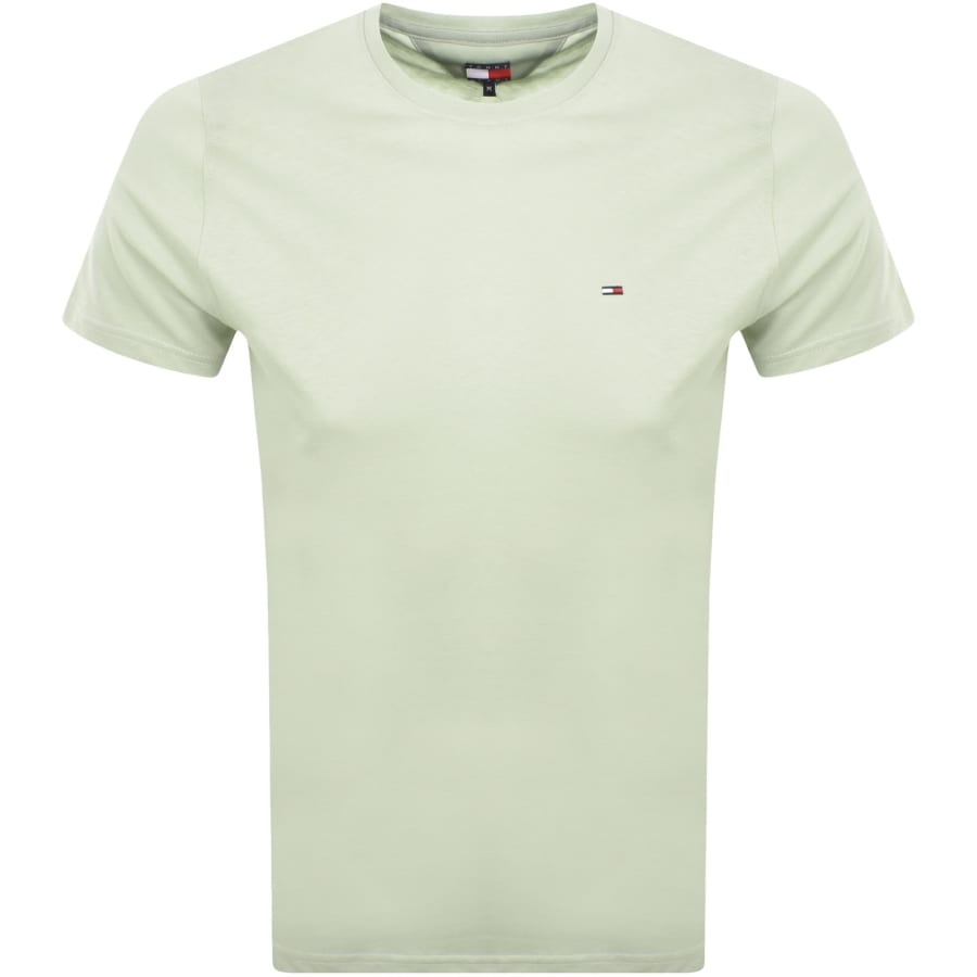 Image number 1 for Tommy Jeans Slim Jersey T Shirt Green