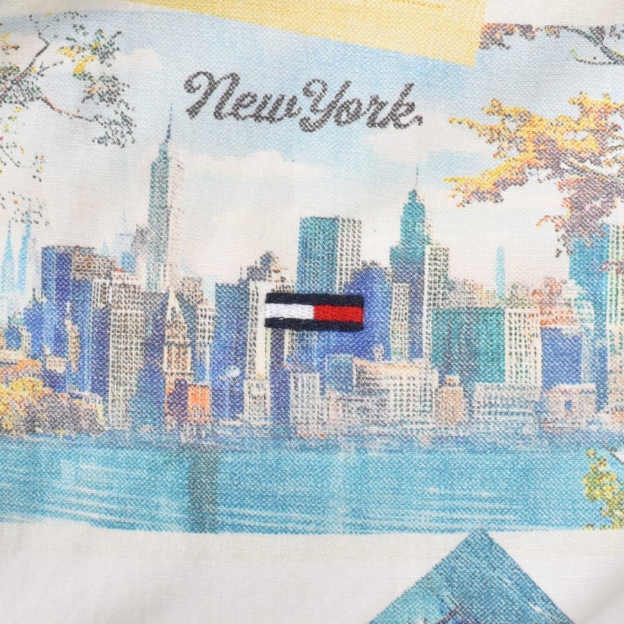 Image number 3 for Tommy Jeans Camp Collar Shirt Ecru