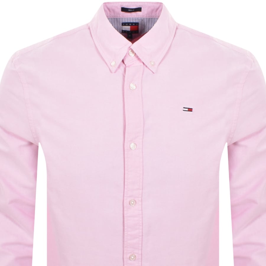 Image number 2 for Tommy Jeans Regular Fit Oxford Shirt Pink
