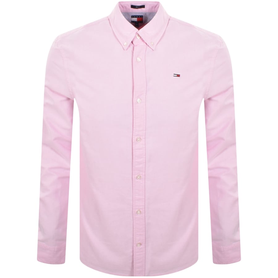 Image number 1 for Tommy Jeans Regular Fit Oxford Shirt Pink