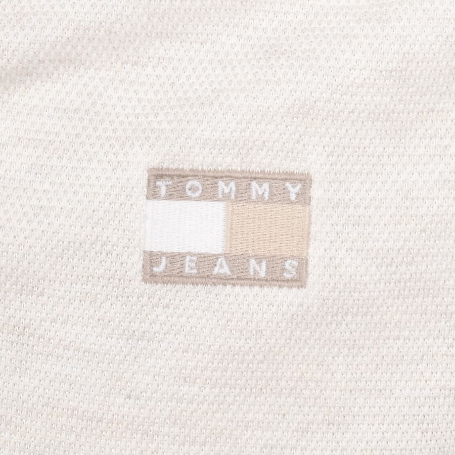 Image number 3 for Tommy Jeans Skipper Collar Polo T Shirt Oat Marl